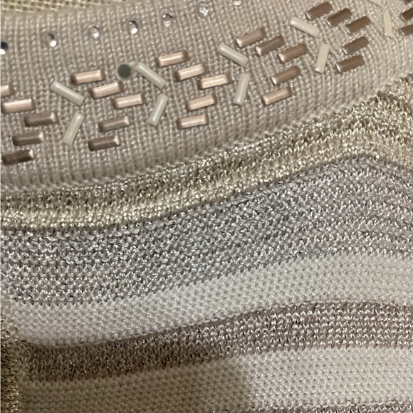 WHBM Size L Metallic Embellished Sweater Tank Top | EUC - Picture 5 of 9
